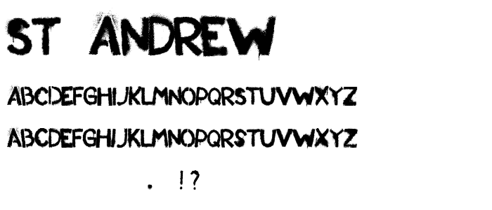 St_ Andrew font